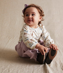 Baby white floral body