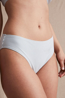 Women's striped seersucker bikini briefs