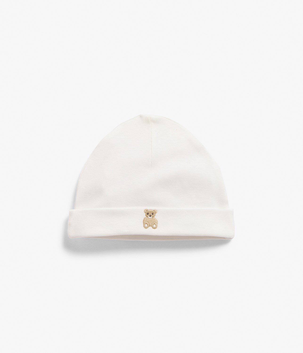 Baby white teddy bear hat