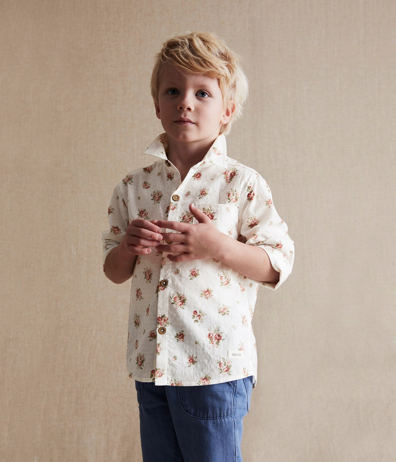 Baby & kids white floral shirt