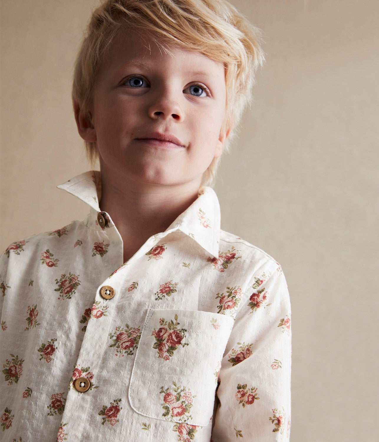 Baby & kids white floral shirt
