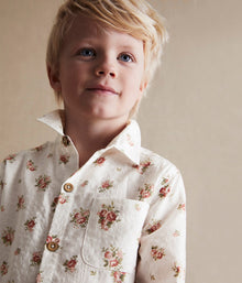 Baby & kids white floral shirt
