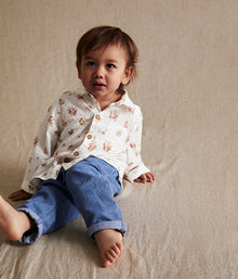 Baby & kids white floral shirt