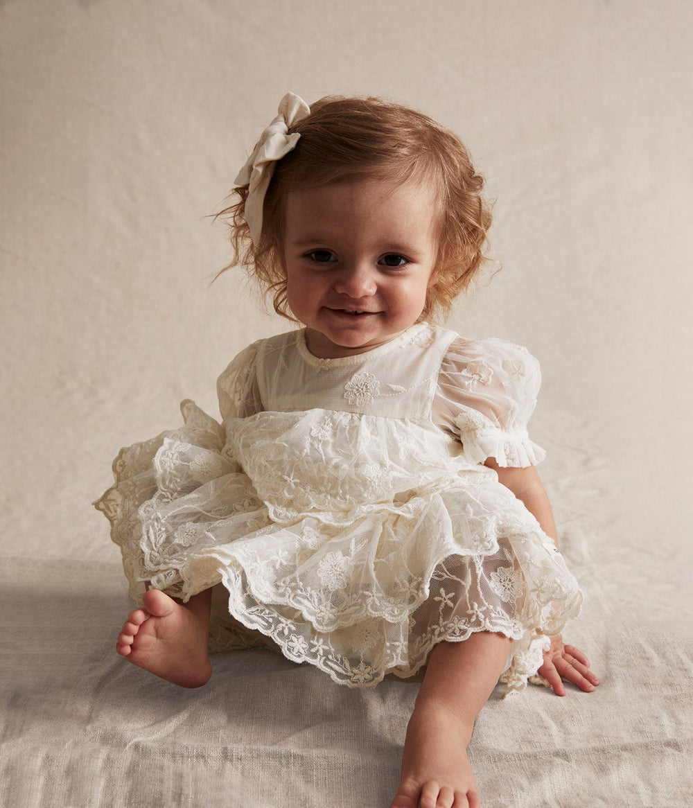 Baby white mesh dream dress