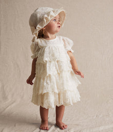 Baby & kids white embroidered sun hat