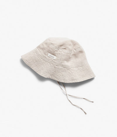 Baby & kids beige linen bucket hat