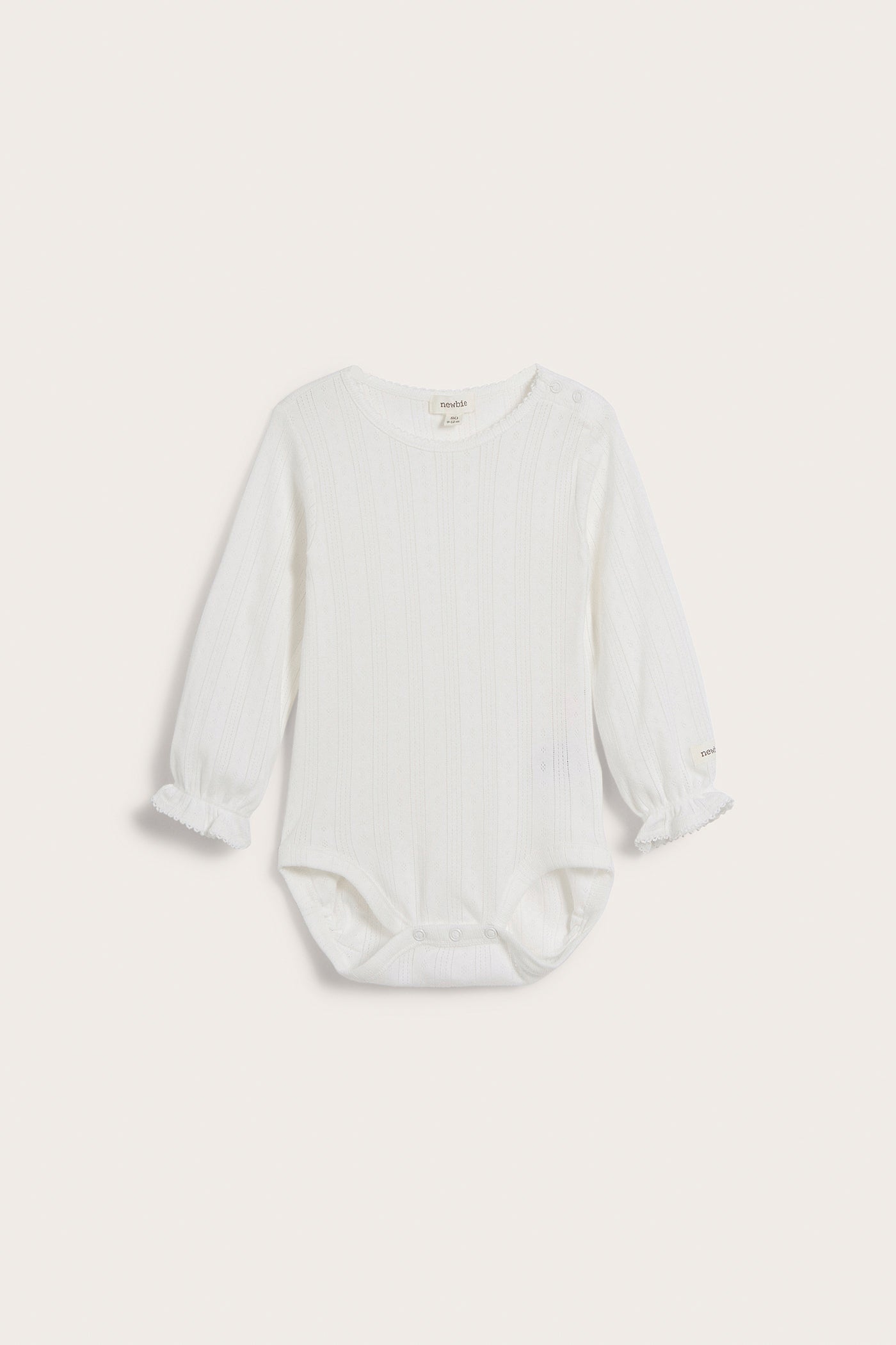 Baby white pointelle bodysuit