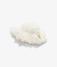 Baby & kids white embroidered sun hat