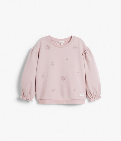 Kids pink floral sweatshirt