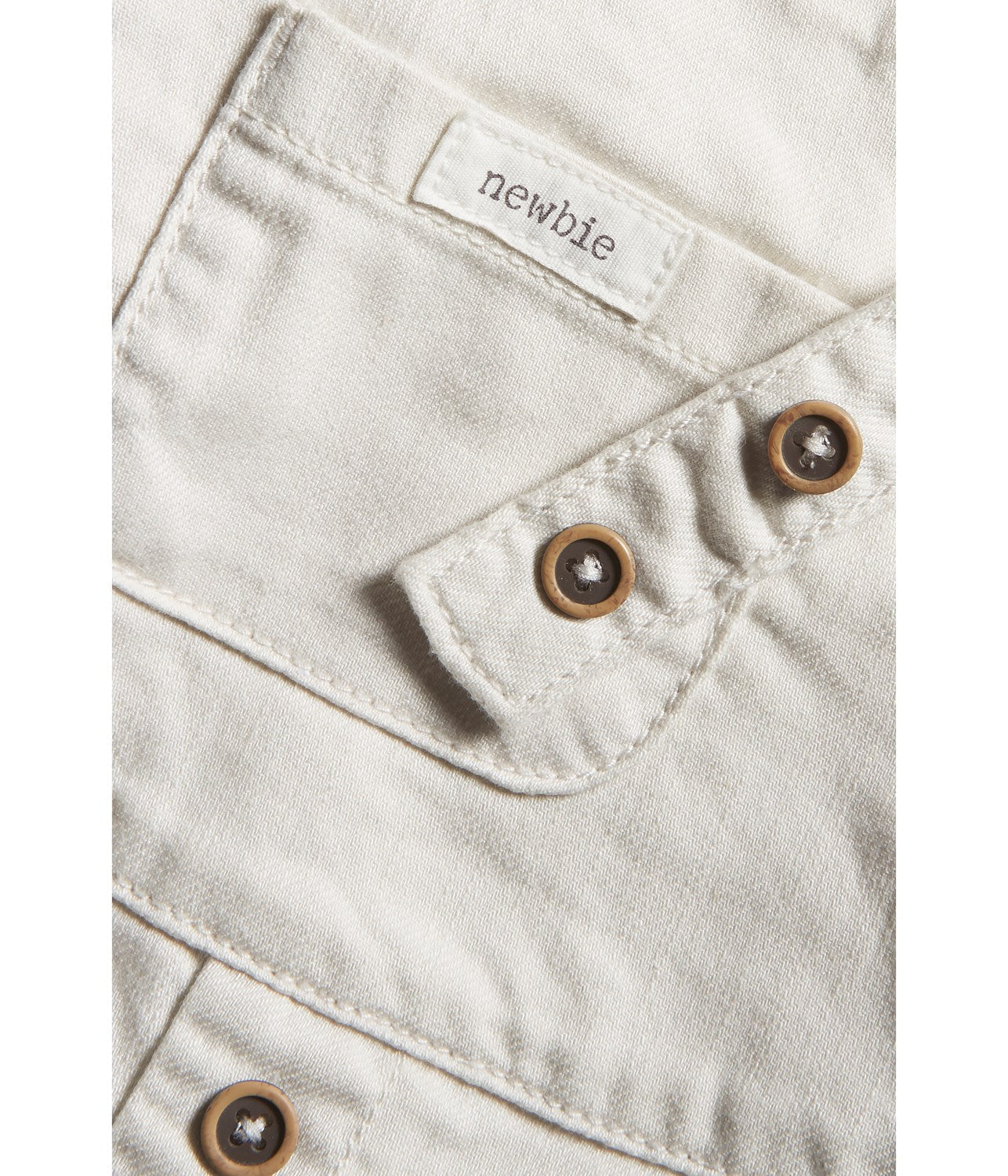Baby white suspender shorts