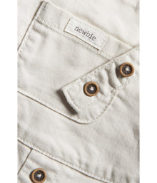 Baby white suspender shorts