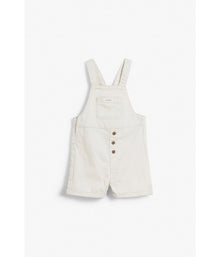 Baby white suspender shorts