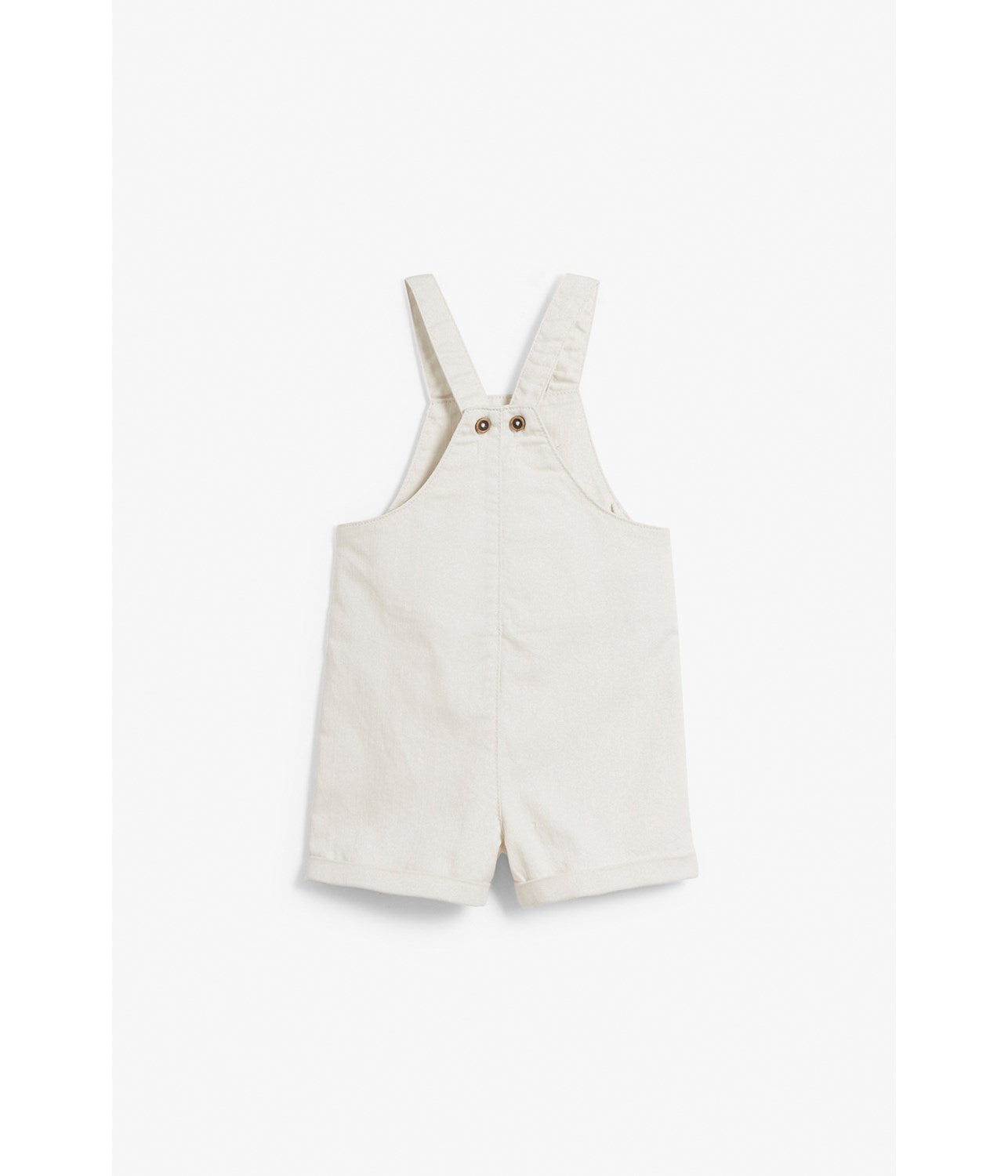 Baby white suspender shorts