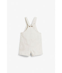 Baby white suspender shorts