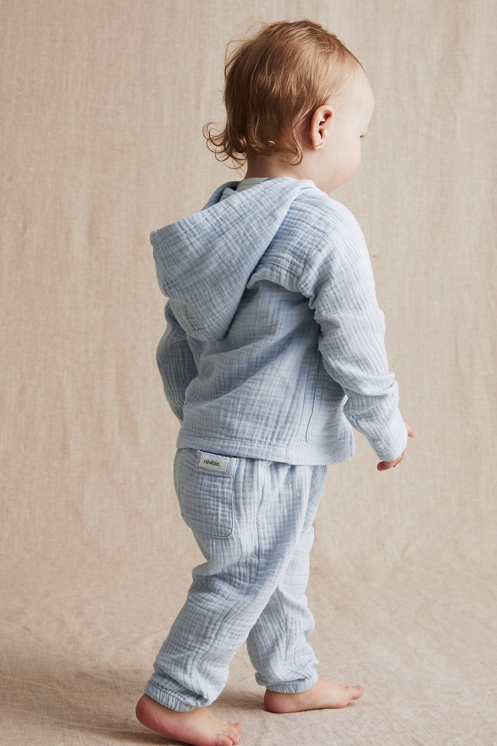 Baby blue cotton muslin jacket