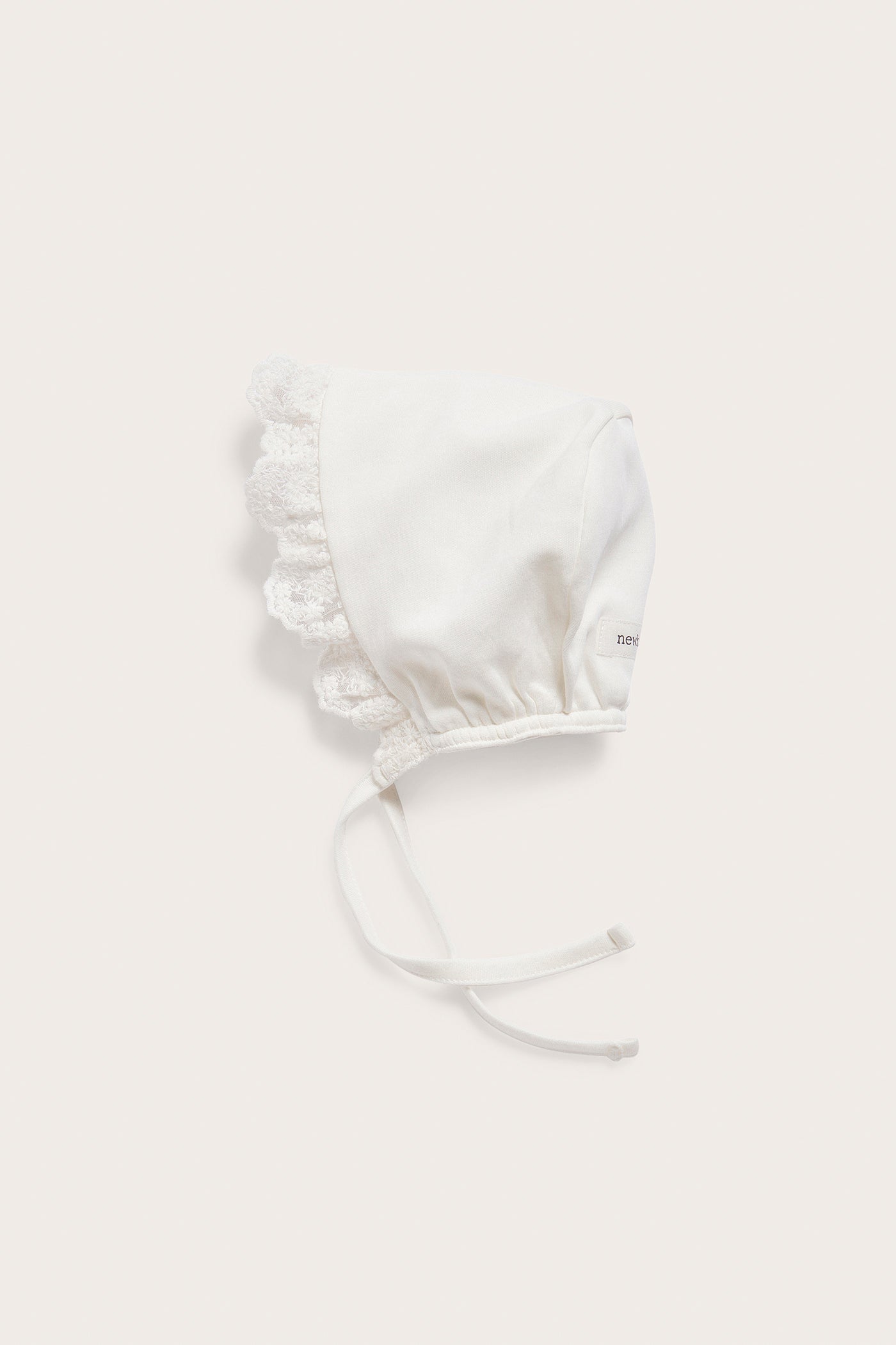 Baby white lace bonnet