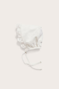 Baby white lace bonnet
