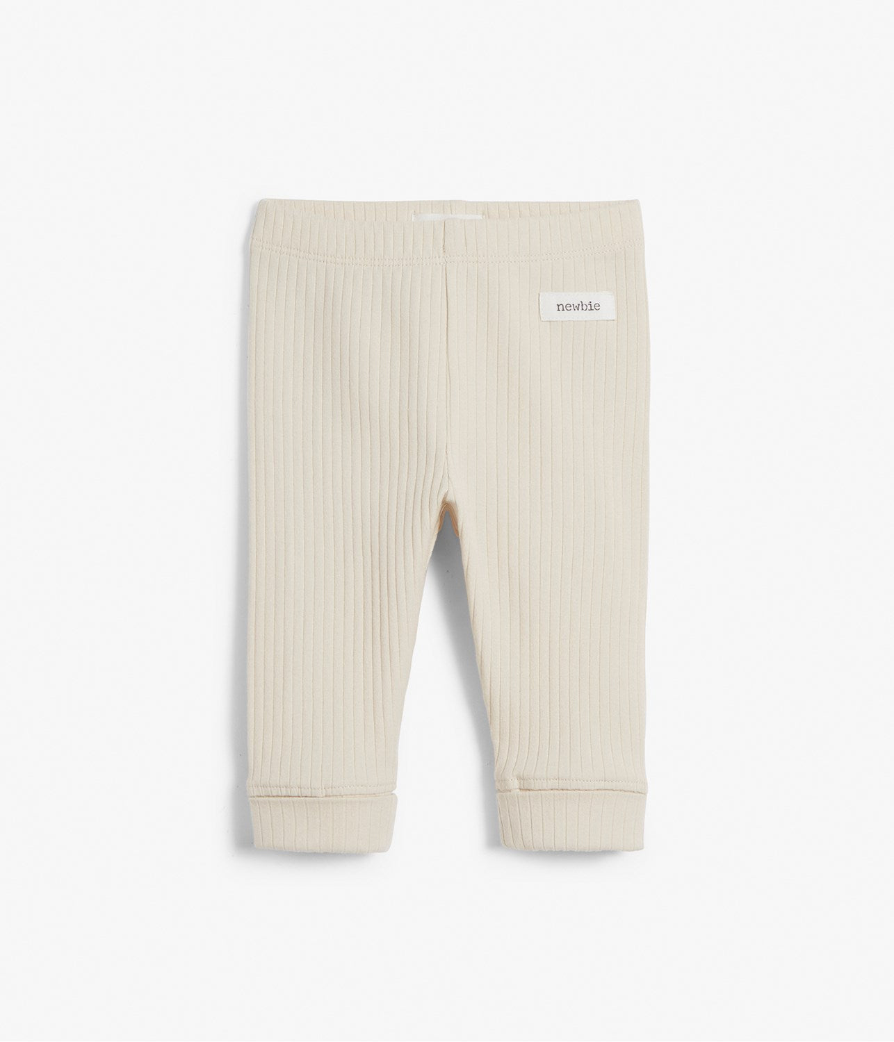 Baby beige basic ribbed leggings