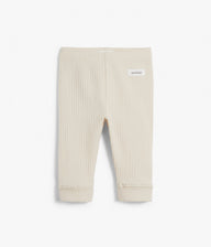 Baby beige basic ribbed leggings