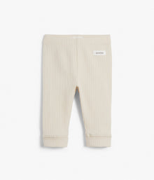 Baby beige basic ribbed leggings