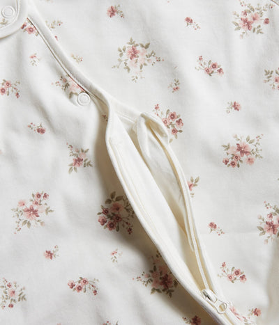 Baby white floral sleeping bag