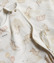 Baby white animal patterned sleeping bag
