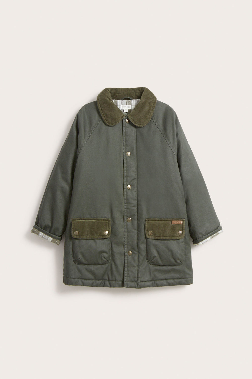 Kids green waxed jacket Newbie