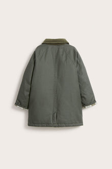 Kids green waxed jacket