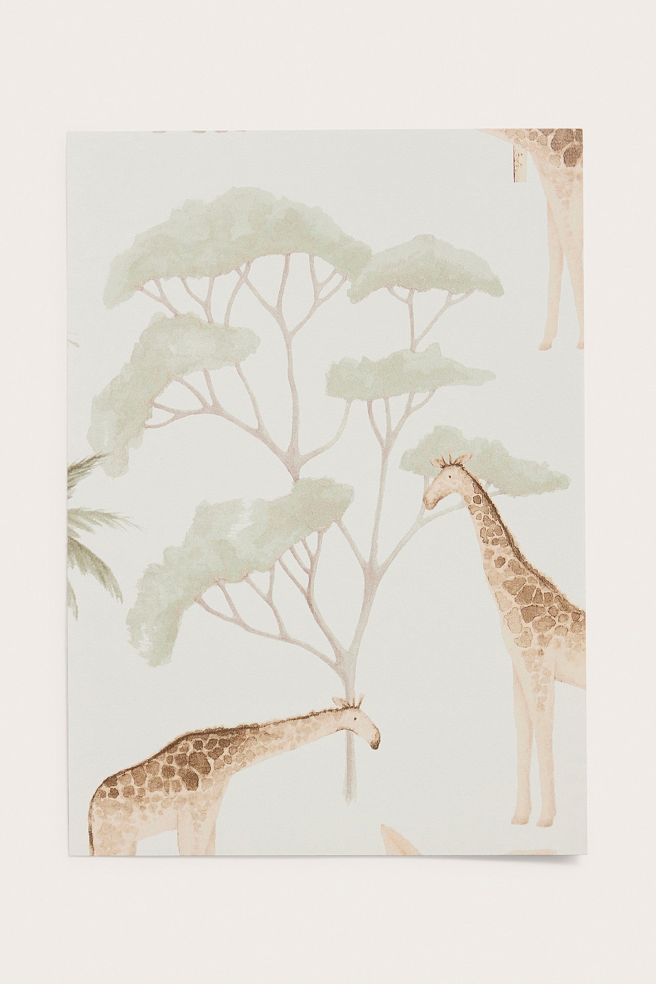 Savannah white safari wallpaper sample