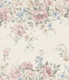 Flower Garden Mural beige wallpaper
