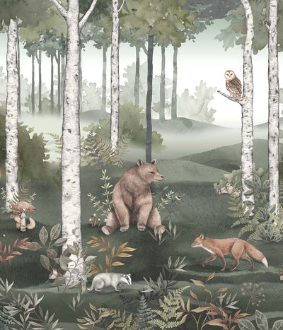 Wild Forest Mural wallpaper