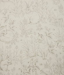 Forest Friends beige wallpaper