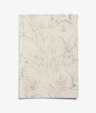 Forest Friends beige wallpaper sample