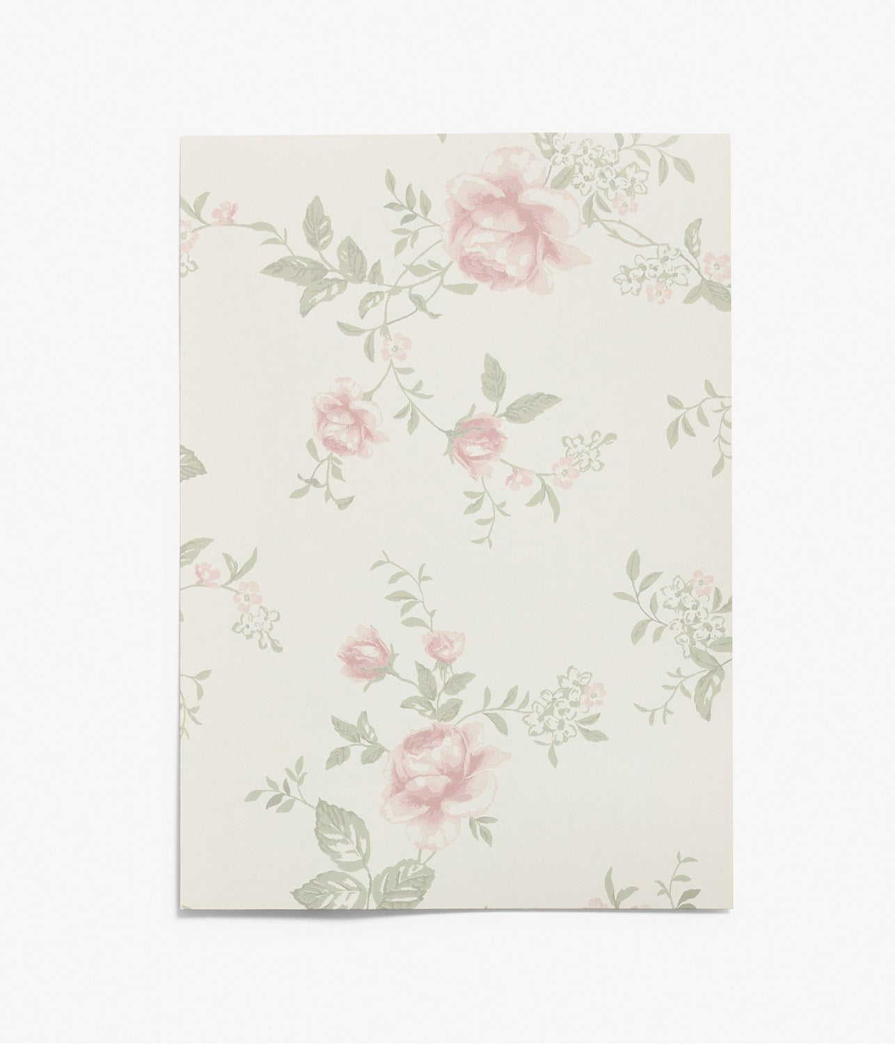 Rose Garden white wallpaper sample
