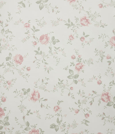 Rose Garden white wallpaper