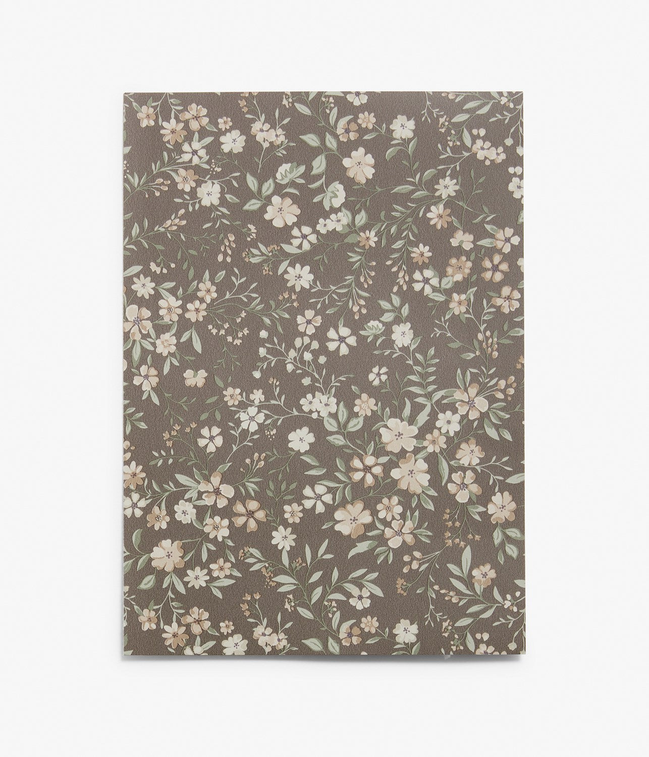 Florence brown floral wallpaper sample