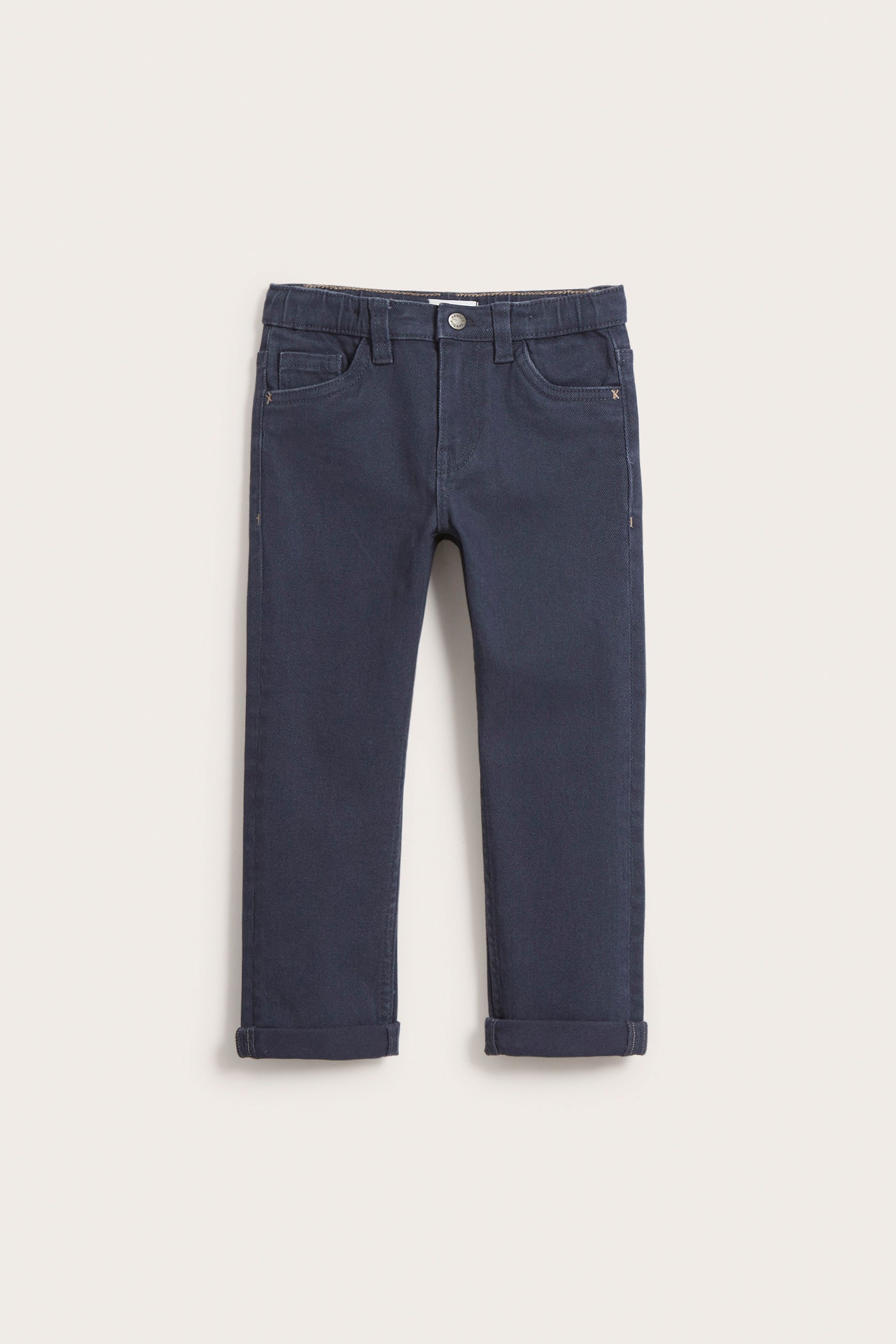 Kids blue woven twill trousers