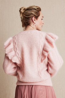 Womens pink pattern knitted jumper