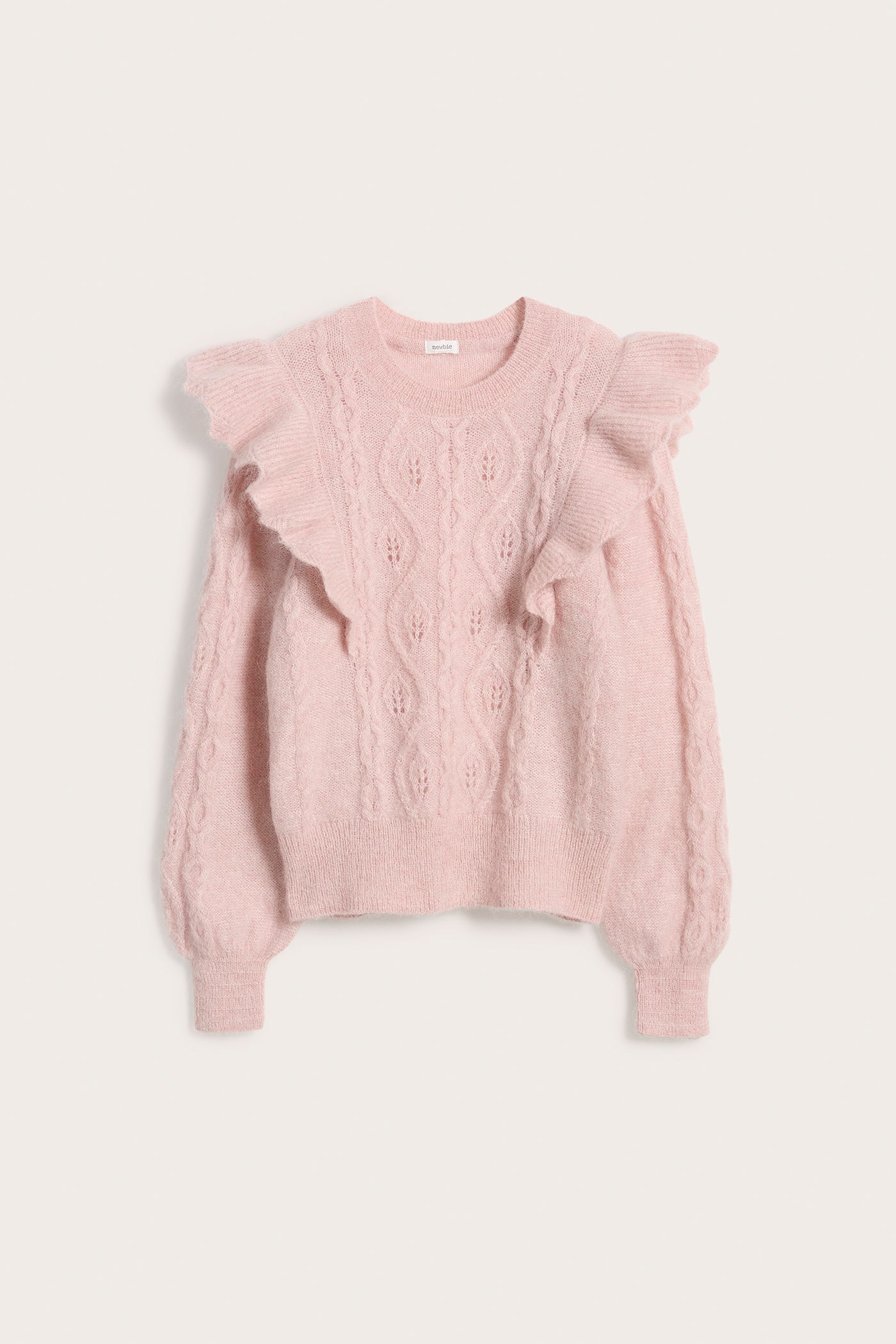 Womens pink pattern knitted jumper