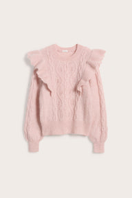 Womens pink pattern knitted jumper