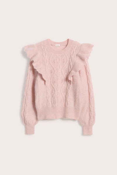 Womens pink pattern knitted jumper