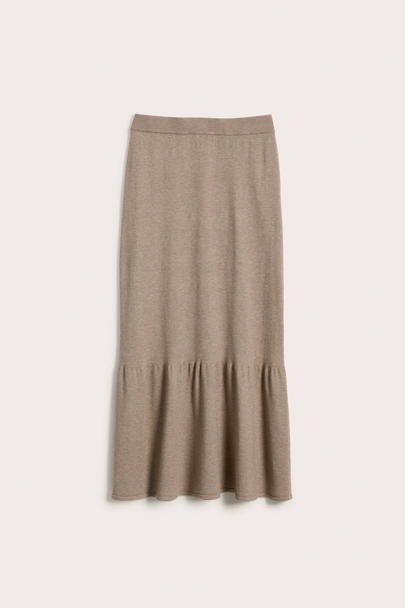 Womens beige knitted skirt