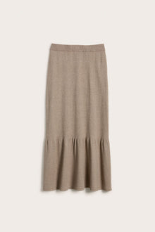 Womens beige knitted skirt