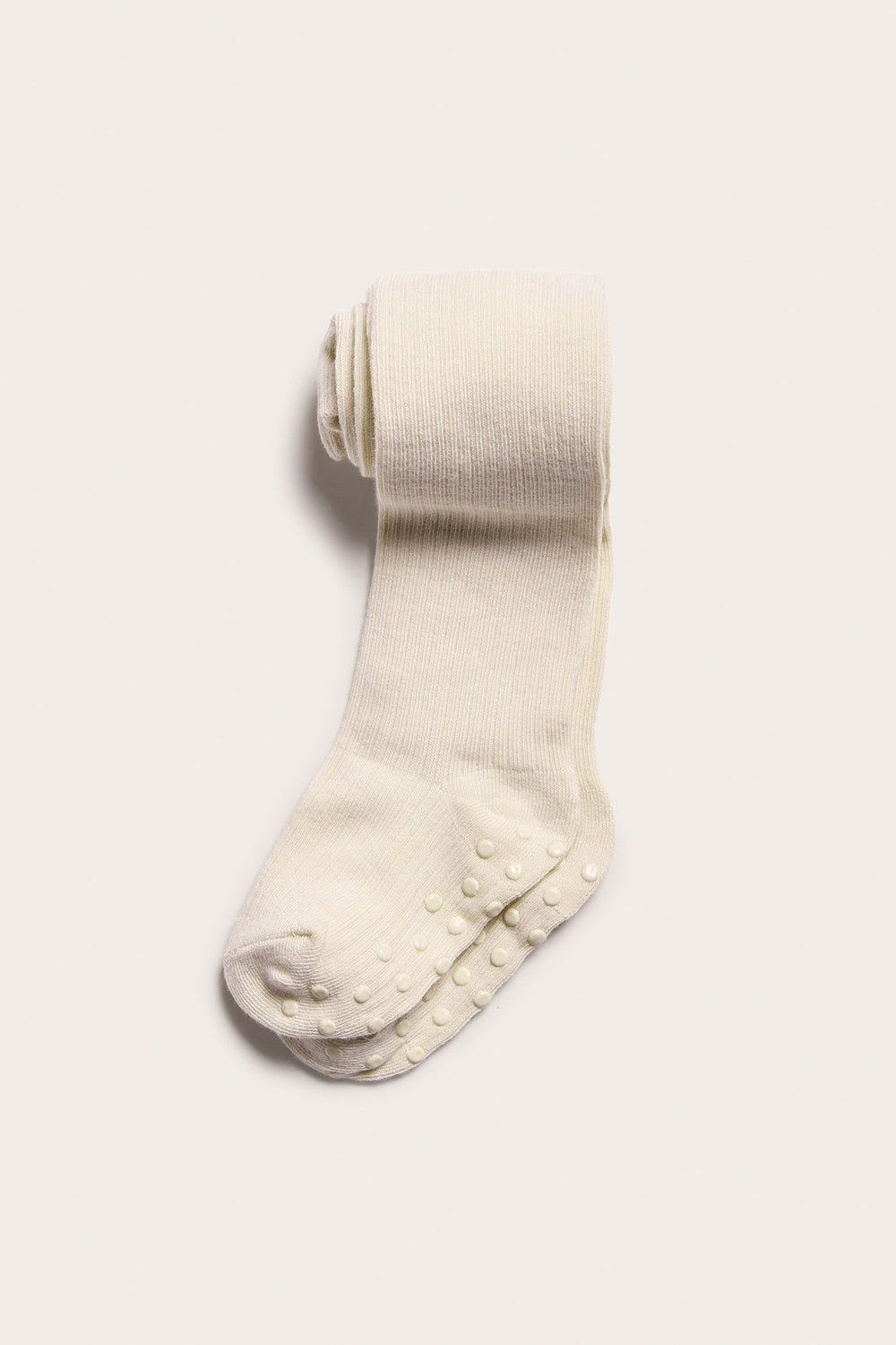 Kids beige ribbed cotton tights Newbie