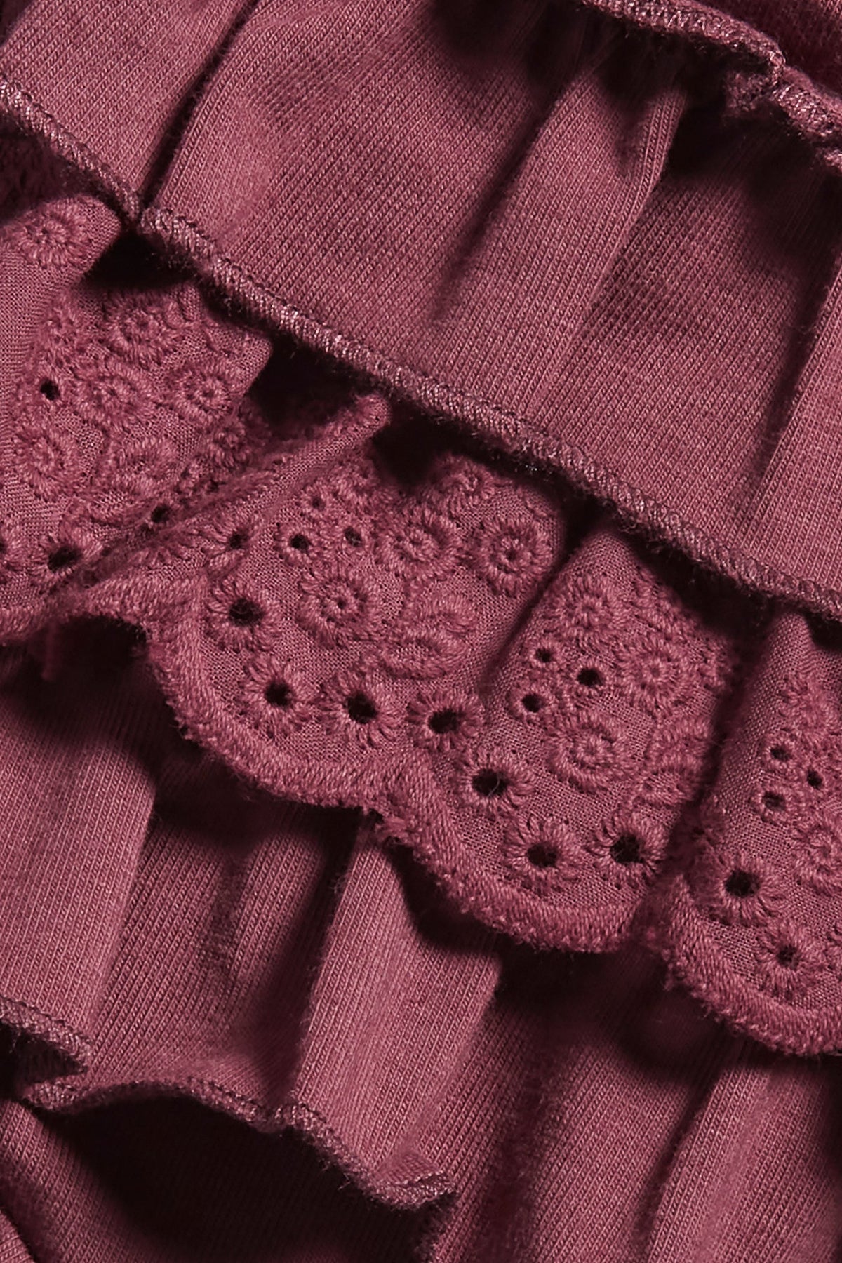 Baby burgundy leggings with ruffles