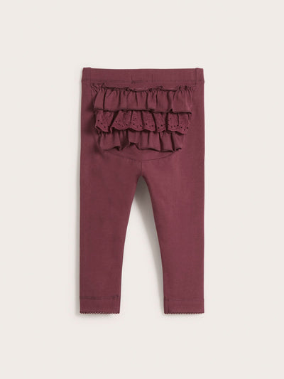 Baby girl burgundy leggings best sale