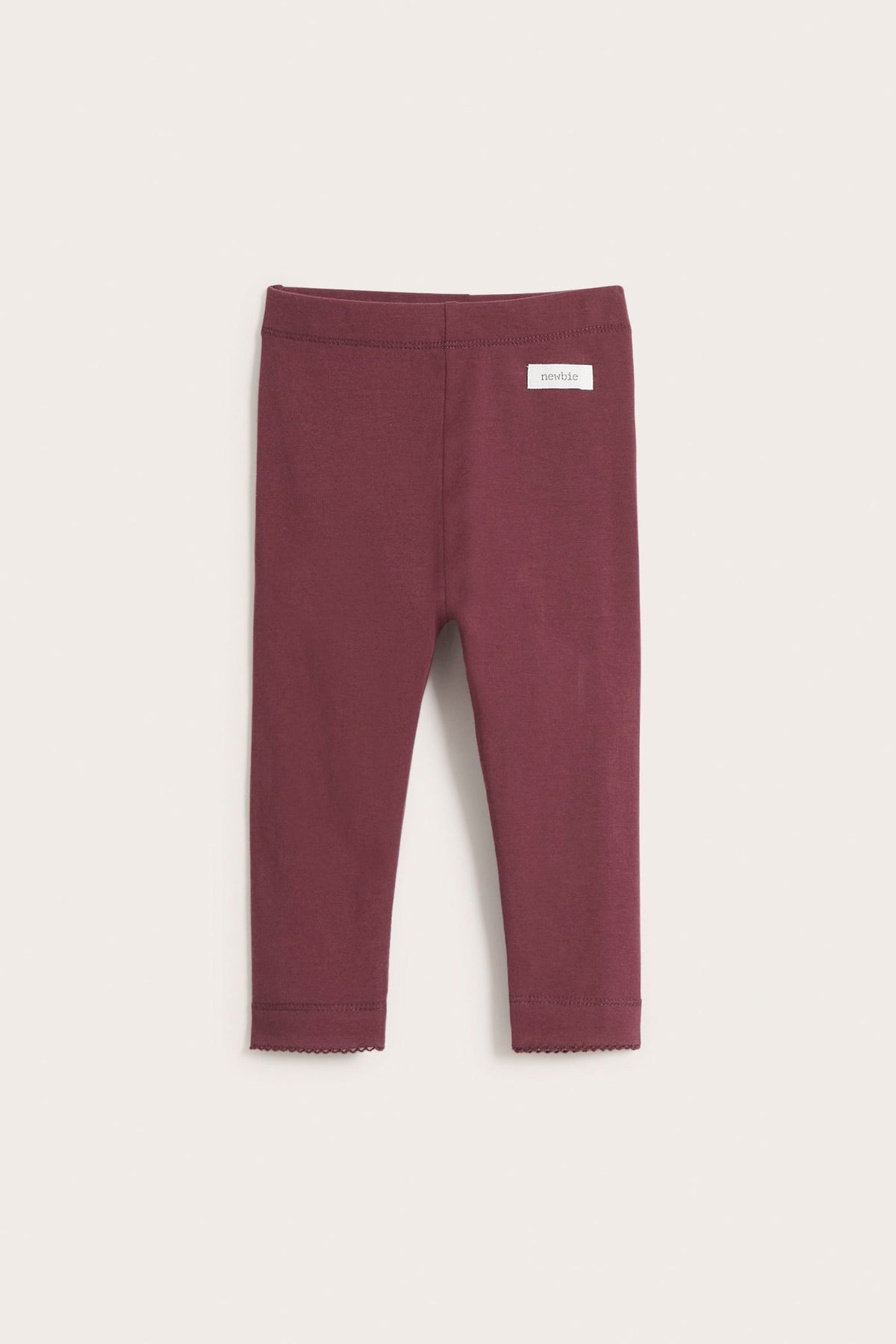 Baby burgundy leggings with ruffles