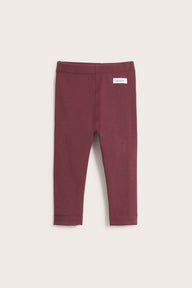 Baby burgundy leggings with ruffles