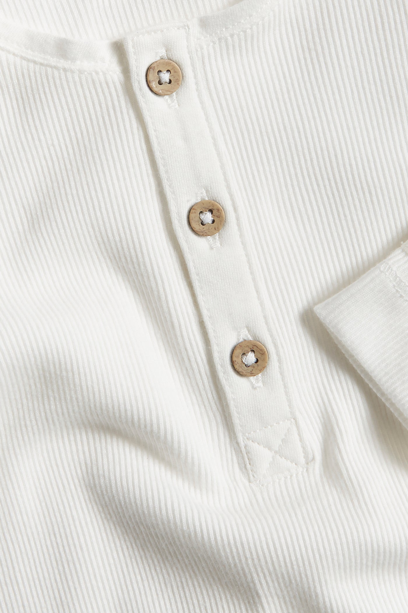 Baby white ribbed basic bodysuit