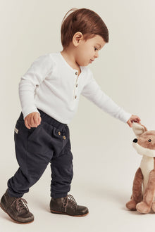 Baby white ribbed basic bodysuit